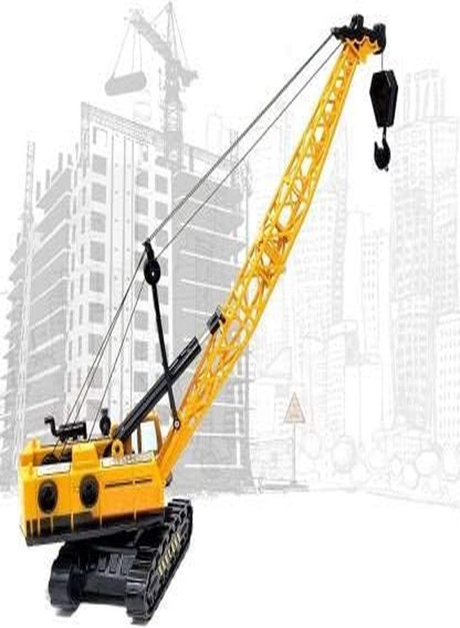 VBE Heavy Duty Lifting Crane With Cable 360 Degree Rotating Towing Crane Model Toy With Movable Wheel Support Pull Back Vehicles Construction Truck For 2+ Years Old Kids,Multicolor - Image 4